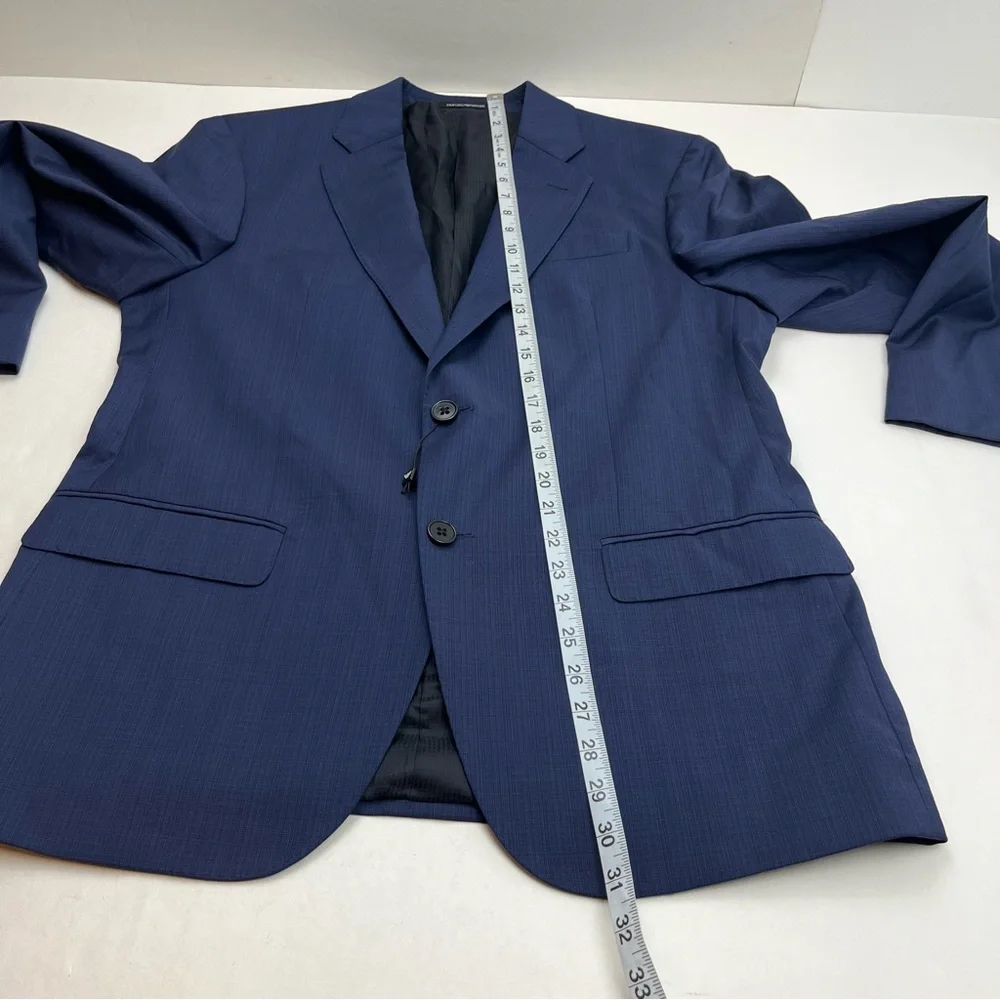 Emporio Armani G-Line‎ Textured Sport Coat Size US 50 Blue 100% Virgin Wool NWOT